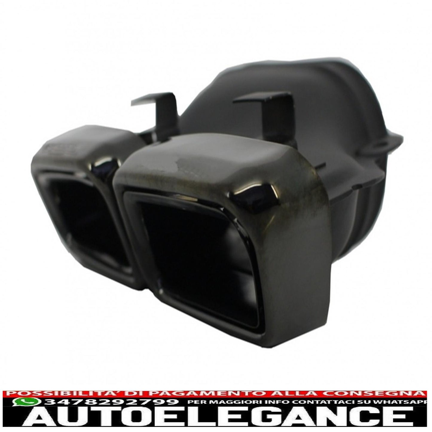 Rear bumper exhaust tips suitable for mercedes benz w222 s class (2013-up) s65 a-design 