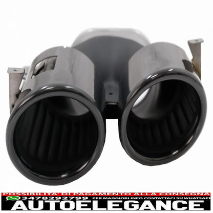 rear diffuser with black exhaust tips suitable for mercedes gle w167 suv v167 sport line (2019-up) gle53 design night package