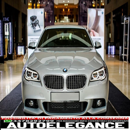 Front bumper suitable for BMW 5 Series F10 F11 LCI (2015-up) M-Technik design with LED fog lights 