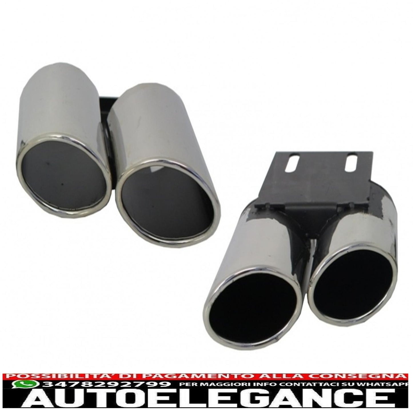 Diffusore mantovana per paraurti posteriore adatto per audi a3 8v berlina (2012-2015) con terminali di scarico marmitta terminali di scarico s3 design quad