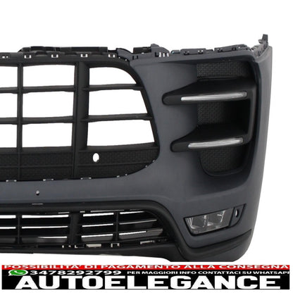 Front bumper suitable for porsche macan (2014-07.2018) turbo design 