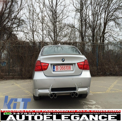 rear bumper suitable for bmw e90 3 series (2004-2011) medium exhaust m3 design without pdc 