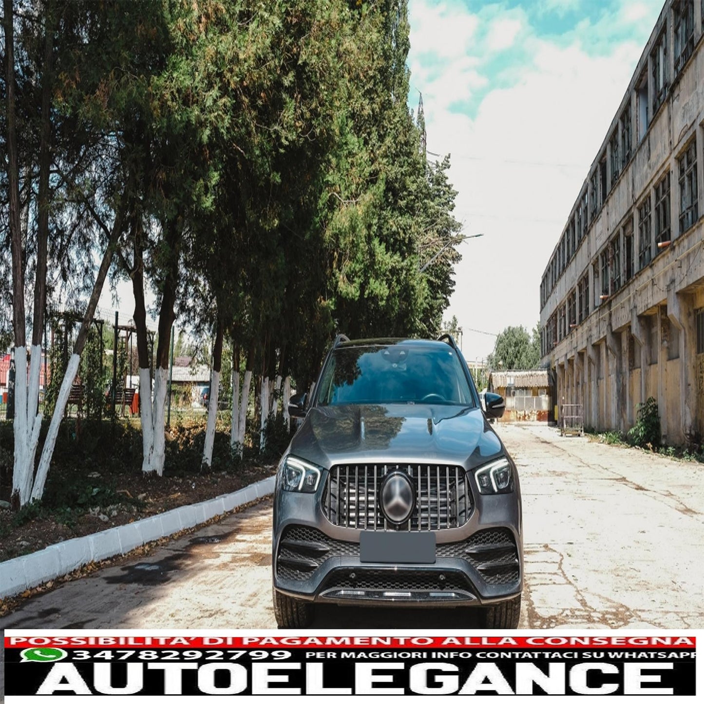 griglia anteriore centrale adatta per mercedes gle suv w167 v167 gle coupe c167 pacchetto sportivo (2019-up) gtr panamericana design nero lucido e cromato