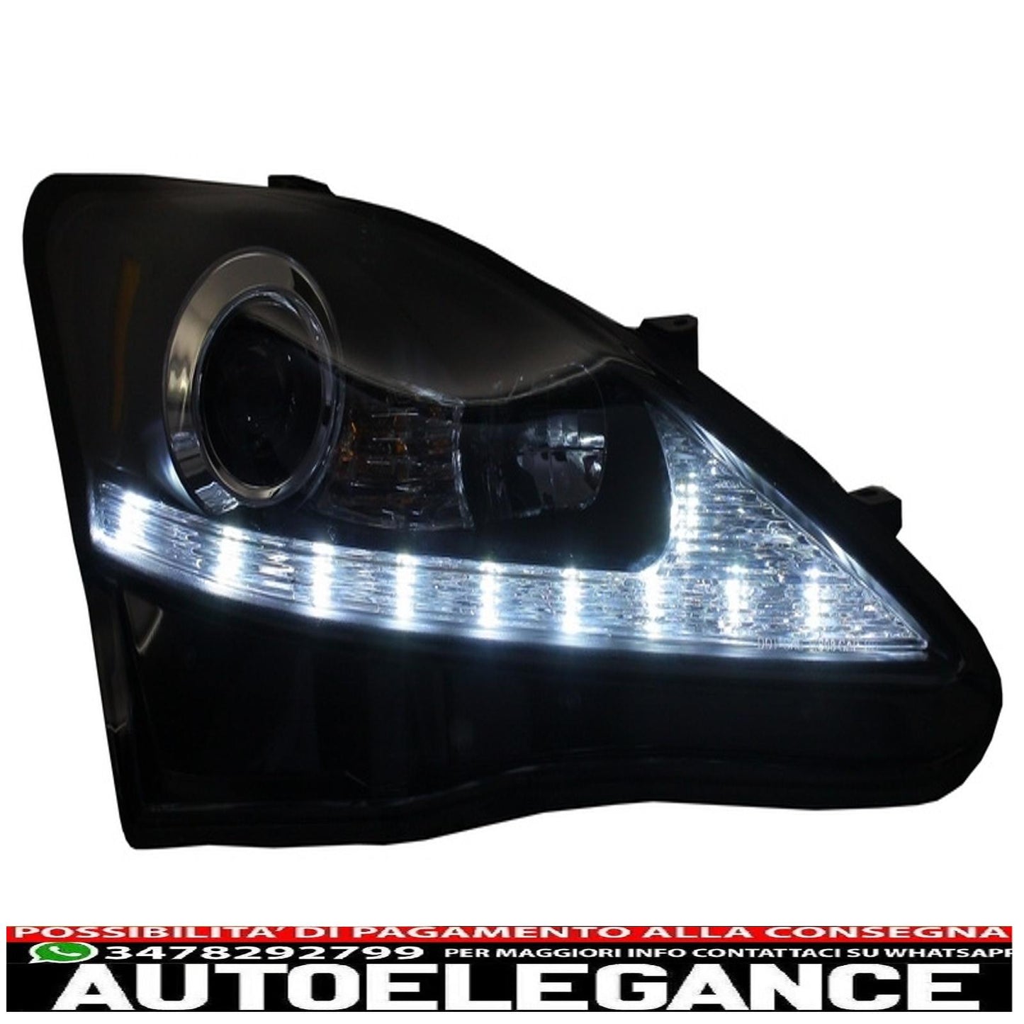 led drl headlights dynamic turn signals suitable for lexus is xe20 (2006-2013) black edition 