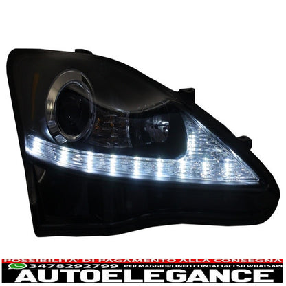 led drl headlights dynamic turn signals suitable for lexus is xe20 (2006-2013) black edition 