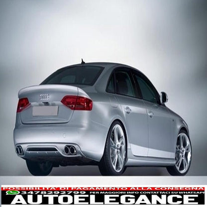 Diffusore mantovana paraurti posteriore adatto per audi a4 b8 berlina pre restyling (2007-2012) ab-design