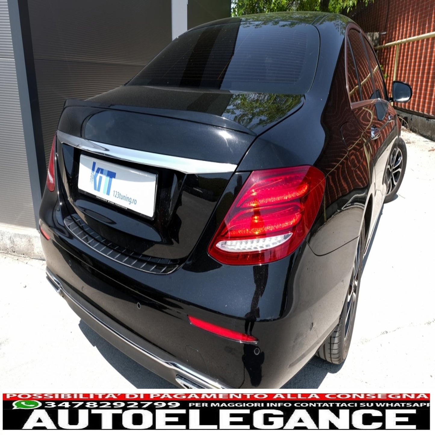 trunk spoiler suitable for mercedes e-class w213 (2016-up) matt black 