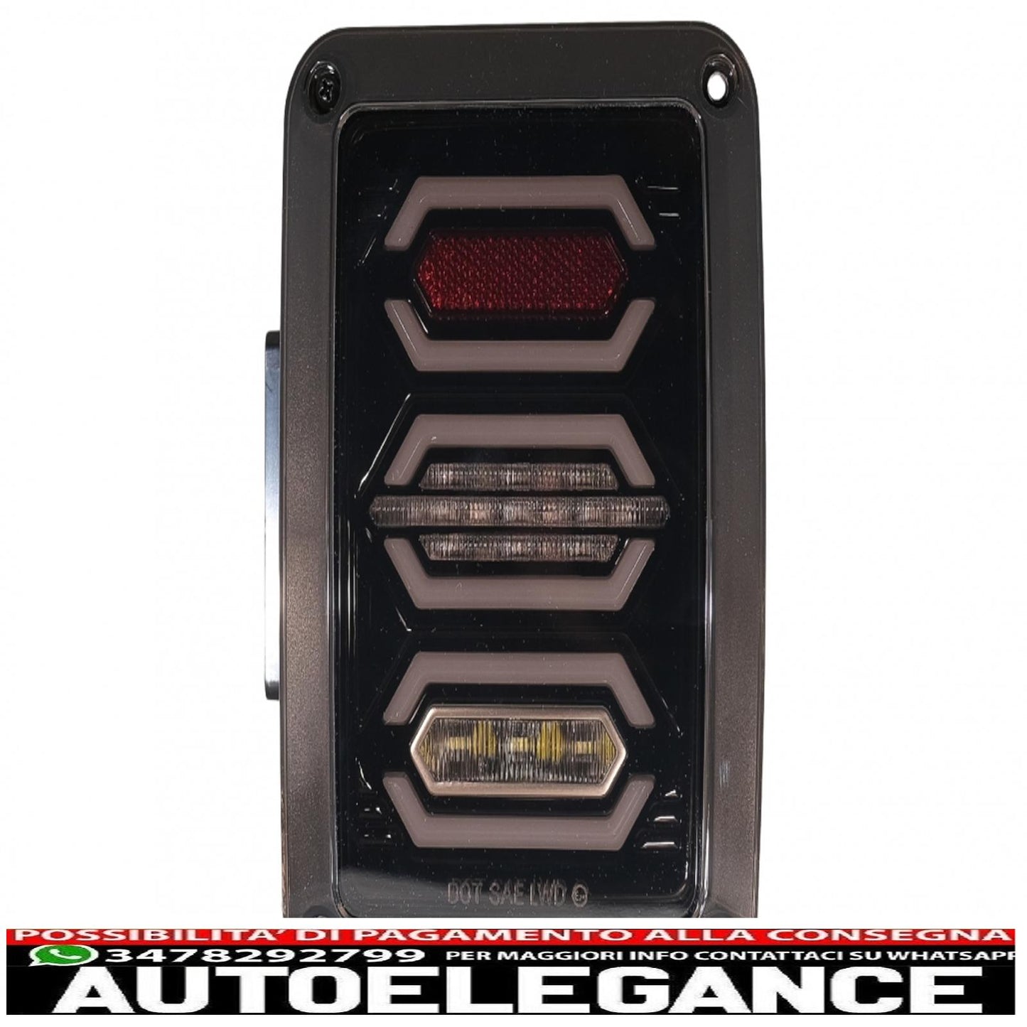 fanali posteriori full led adatti per jeep wrangler jk rubicon (2007-2017) fumè