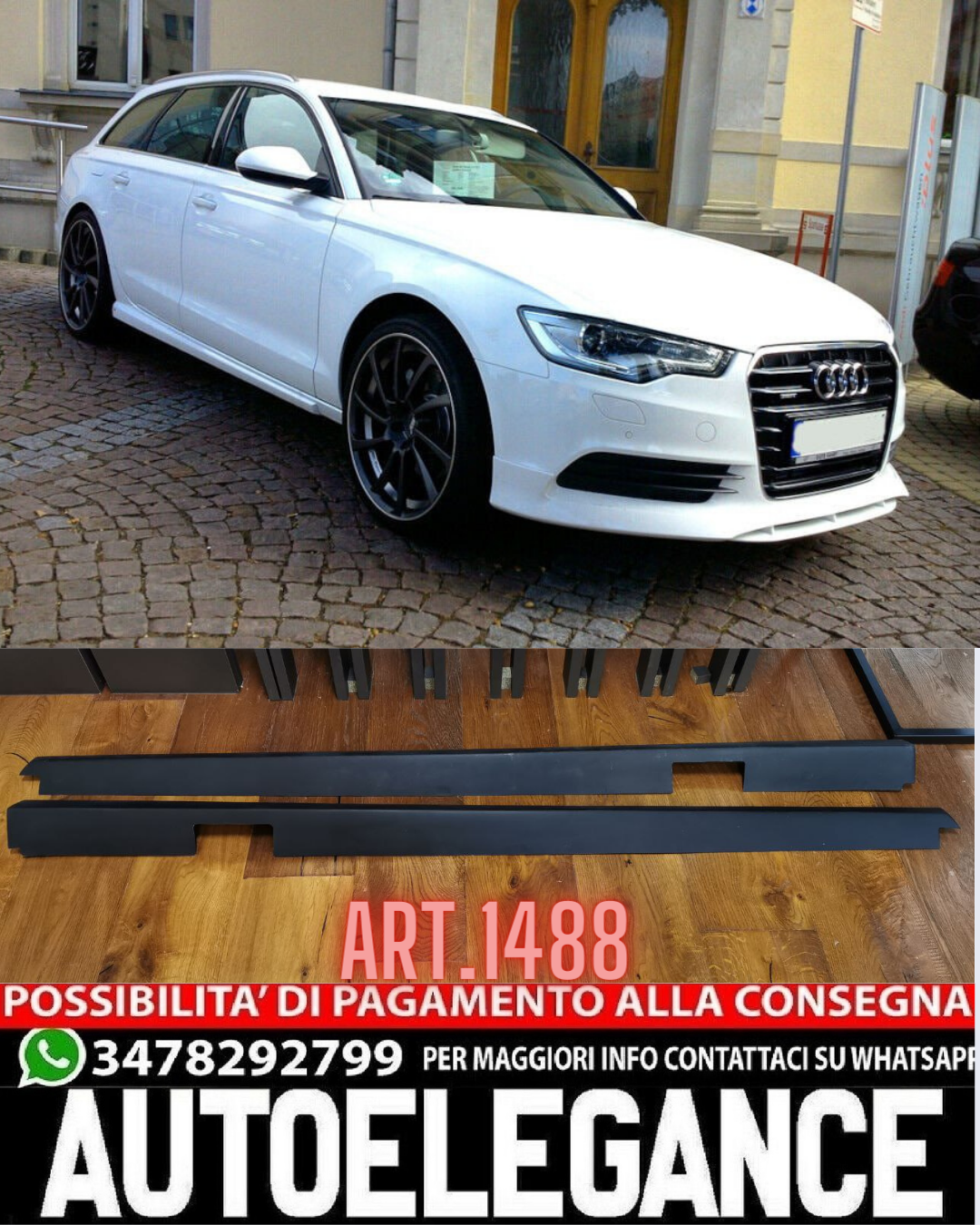 SKIRTS SUITABLE FOR AUDI A6 4G C7 2011-2018 TUNING LOOK ROUGH SPORTY DESIGN 