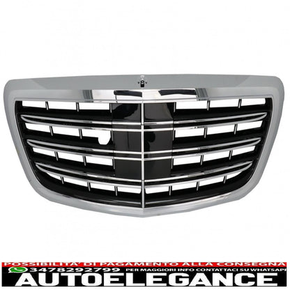 complete body kit with exhaust tips suitable for mercedes w222 s-class (2013-06.2017) s65 design lwb
