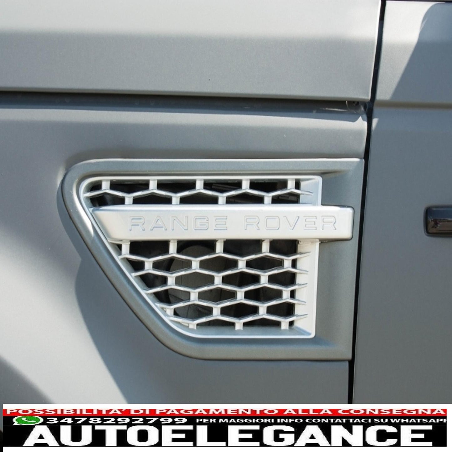 Paraurti anteriore adatto per Land Rover Sport L320 Facelift (2009-2013) con griglia centrale, prese d'aria laterali e parafanghi anteriori dal design autobiografia