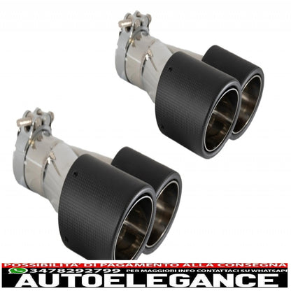 kit carrozzeria adatto per paraurti BMW serie 5 F10 (2011-2017) con minigonne laterali e doppi terminali di scarico doppi in fibra di carbonio design M5