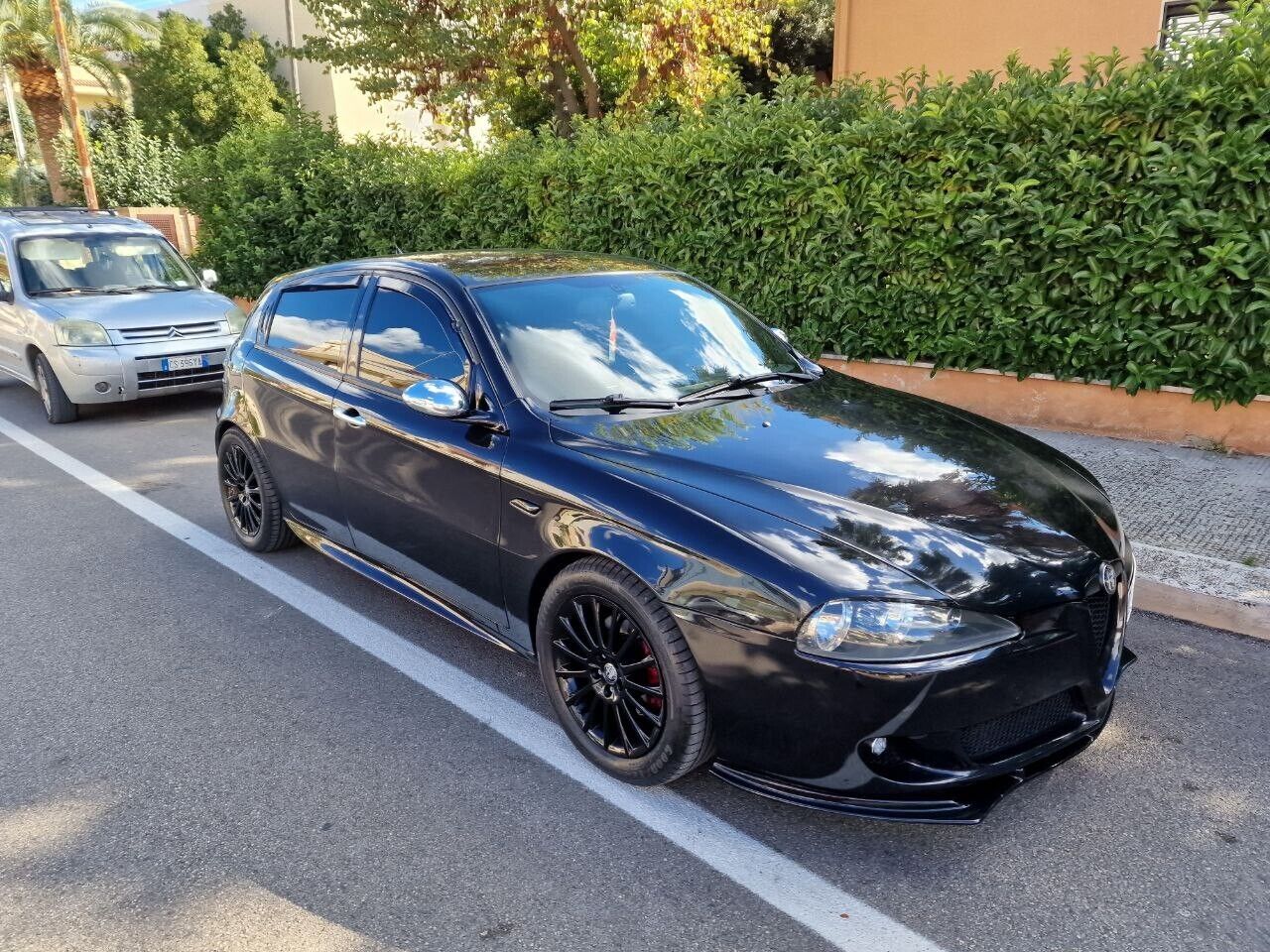 SPLITTER ALFA ROMEO 147 2005-2010 UNDER FRONT BUMPER ABS GLOSSY BLACK alfa