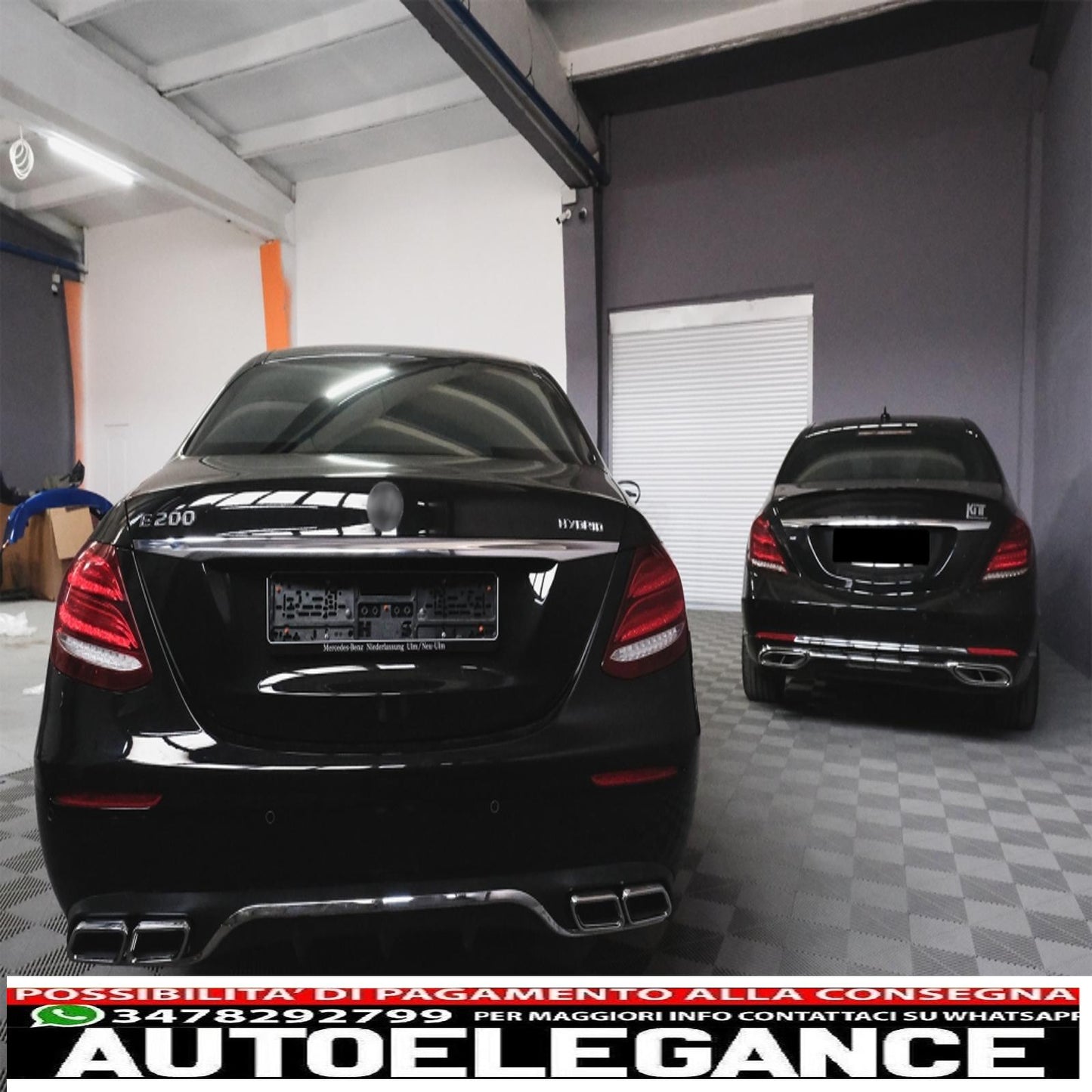 Diffusore d'aria per paraurti posteriore adatto per mercedes classe e w213 s213 standard (2016-2019) e63 design edizione cromata