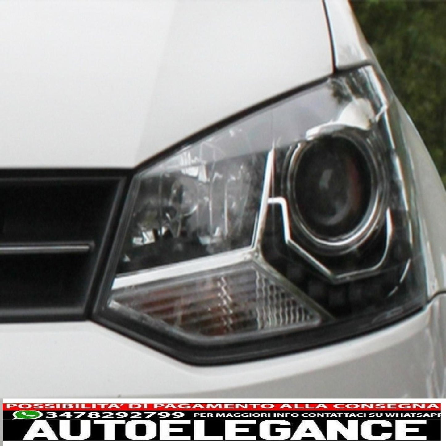 dayline headlights suitable for vw polo 6r 09+ led drl daytime running lights black optics