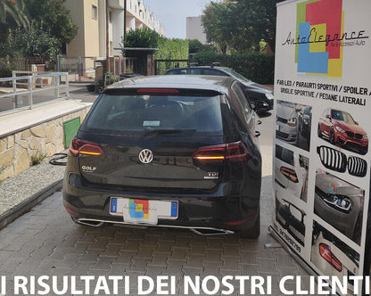 VW GOLF 7 DAL 2012-2016 DIFFUSORE POSTERIORE SOTTO PARAURTI LOOK 7.5 PLASTIC ABS