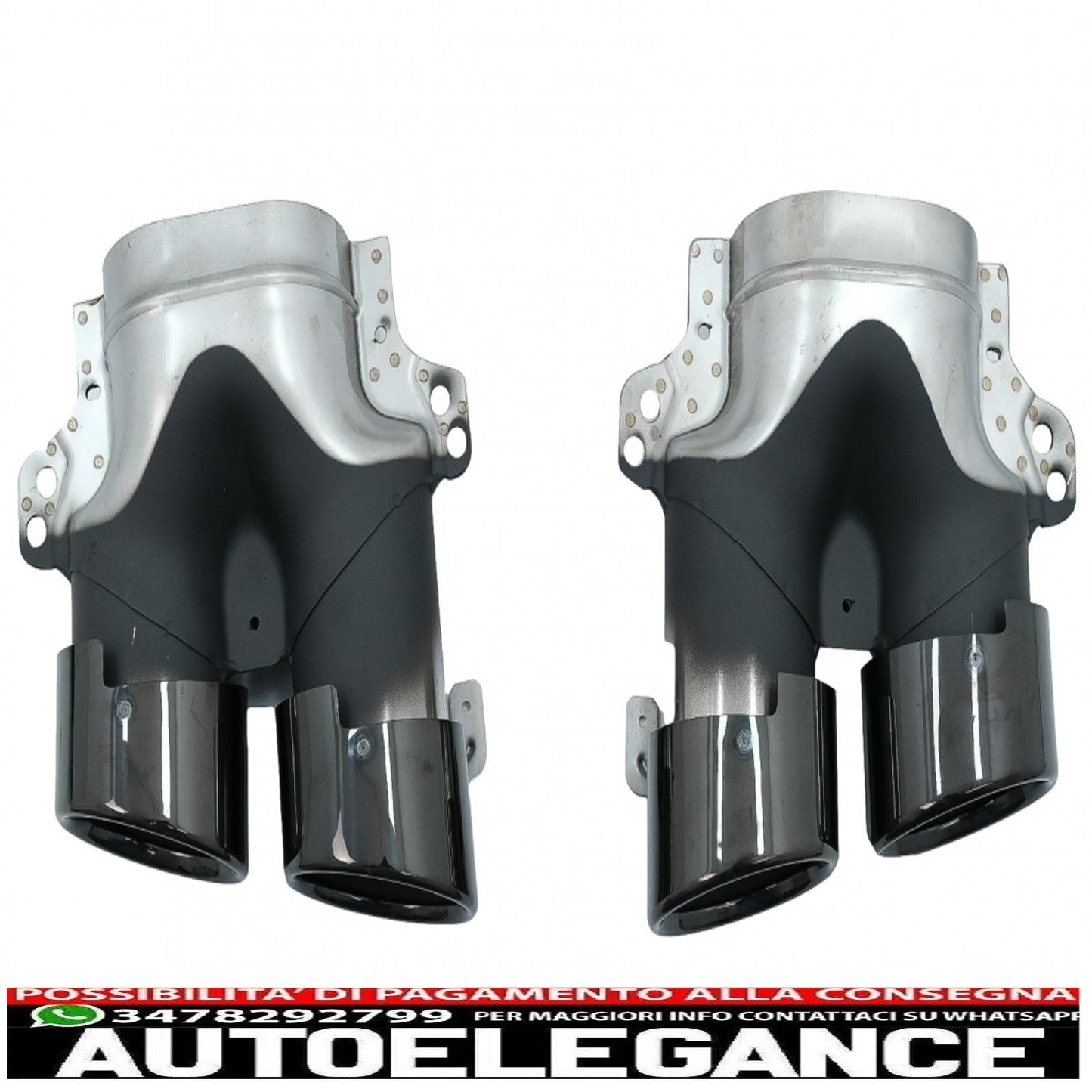 Rear Diffuser with Exhaust Tips Suitable for Mercedes E-Class W213 (2016-2019) E53 Design Night Package