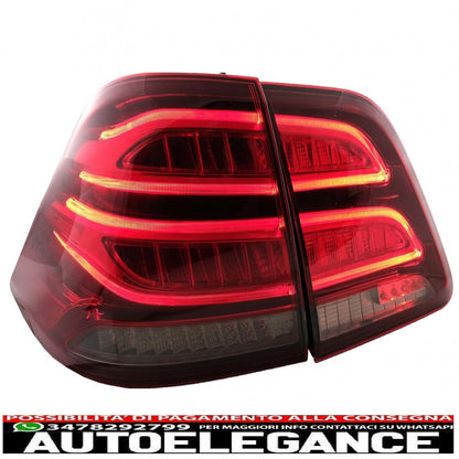 full led rear lights suitable for mercedes m class w166 (2012-2015) red white left