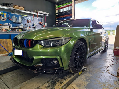 SPLITTER SUITABLE FOR BMW 4 SERIES F32 F33 F36 MSPORT LOOK GLOSSY BLACK SPORTY