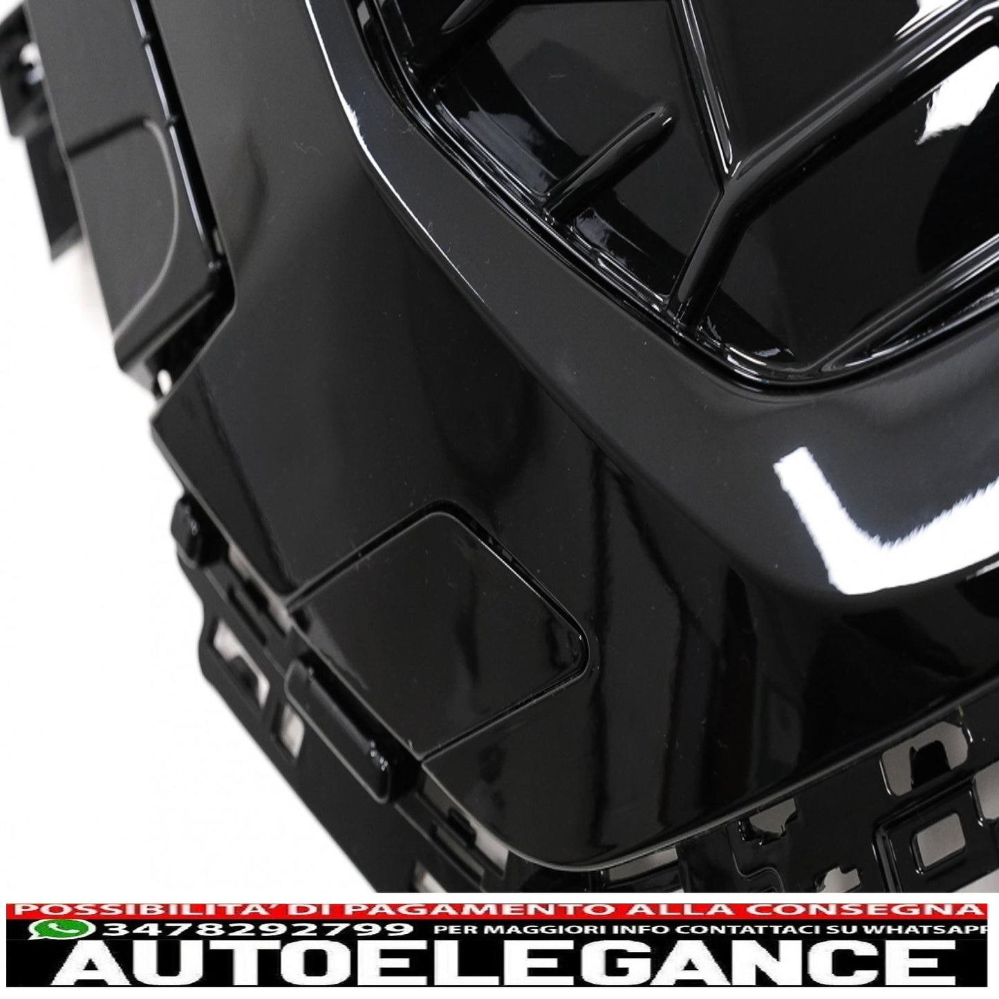 griglia anteriore centrale adatta per audi q8 (2018-up) design sportivo pianoforte nero