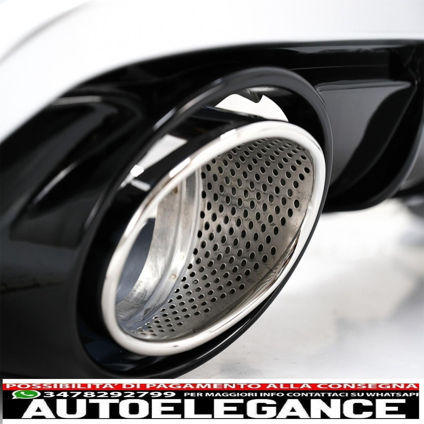 Diffusore mantovana paraurti posteriore e terminali di scarico adatti per audi a6 4g c7 facelift (2015-2018) design rs6