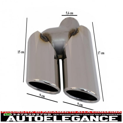 Exhaust tips exhaust tips suitable for audi q5 8r (11.2008-2016) design sq5 chrome 