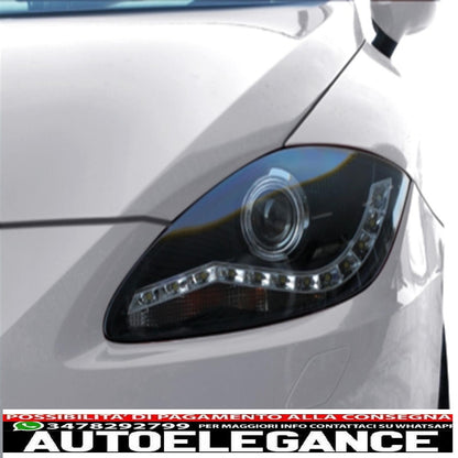 Dayline headlights suitable for Seat Leon 09+ black 