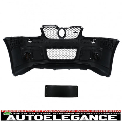 Front bumper suitable for vw golf v 5 mk5 (2003-2007) gti design with xenon look headlights right hand drive 
