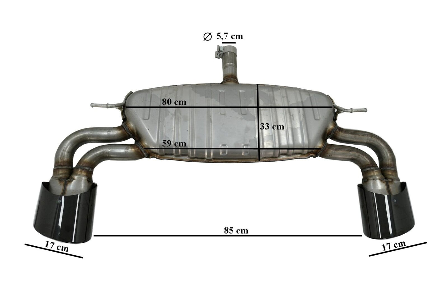 Difusor Sistema escape Negro para Audi A3 8V Hatchback Sportback 12-15 S3 Look