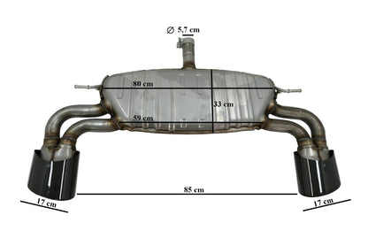 Difusor Sistema escape Negro para Audi A3 8V Hatchback Sportback 12-15 S3 Look