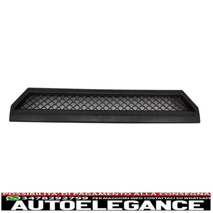 Front bumper spoiler led extension drl and upper spoiler suitable for mercedes g class w463 (1989-2017) black 