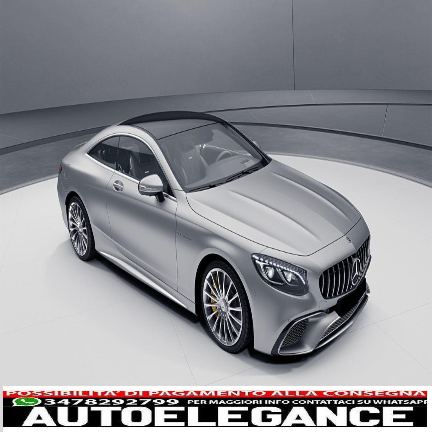 center grille suitable for mercedes s class coupe c217 facelift (2018-up) cabrio a217 facelift (2018-up) gt-r panamericana design chrome 