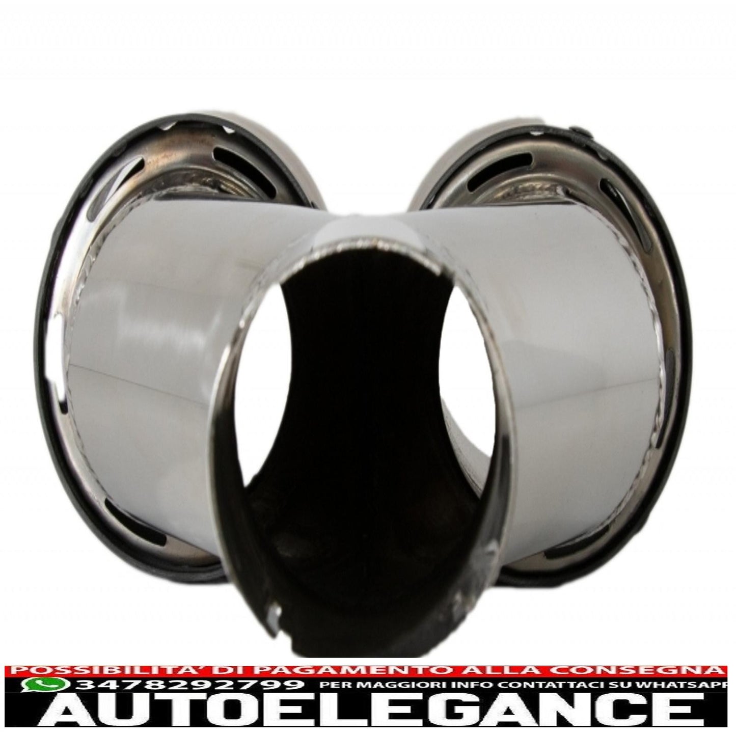 Diffusore paraurti posteriore con terminali di scarico doppi in carbonio da 6,8 cm/2,67 pollici, adatto per BMW Serie 5 G30 G31 (2017-up) M5 Design Piano Black