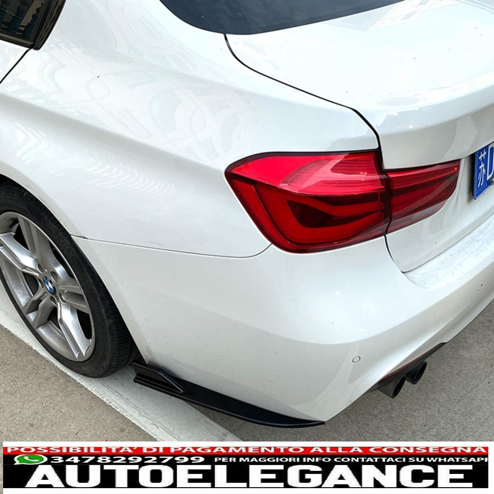 alette paraurti posteriori alette laterali flic adatte per bmw serie 3 f30 f31 (2011-2019) pianoforte nero AUTOELEGANCERICAMBI