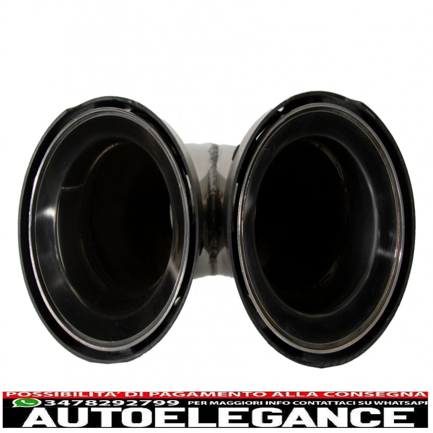Universal Exhaust Tip Carbon Fiber Matte Finish Left Inlet 6cm / 2.36inch