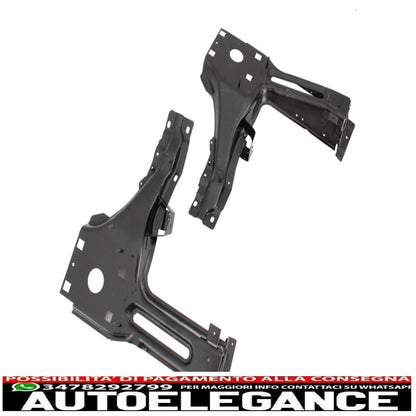 Headlights with support brackets and central grille suitable for land rover vogue l322 (2002-2009) facelift design