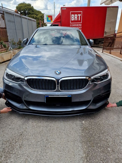 BMW 5 SERIES G30 G31 FRONT BUMPER SPLITTER GLOSS BLACK ABS M5 BLADE