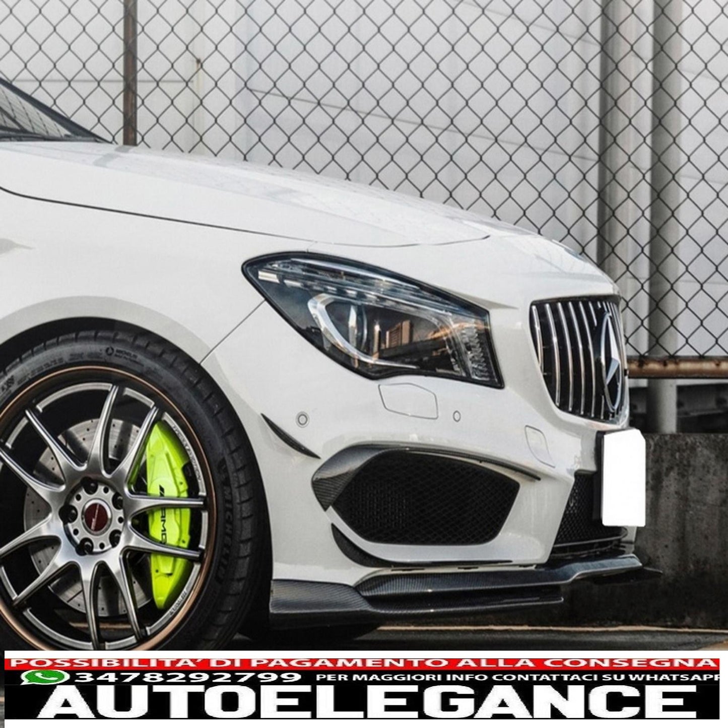 Front Bumper Splitter Aerodynamic Wings Suitable For Mercedes Benz CLA W117 C117 X117 (2013-2016) CLA45 A-Design Carbon Film Cover