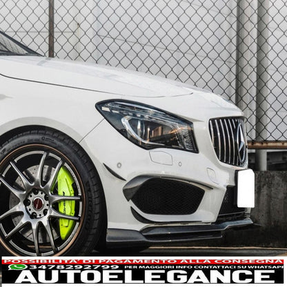 Front Bumper Splitter Aerodynamic Wings Suitable For Mercedes Benz CLA W117 C117 X117 (2013-2016) CLA45 A-Design Carbon Film Cover