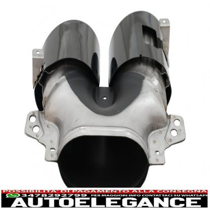 Exhaust pipes suitable for mercedes a-class w177 cla ii x118 c118 gla suv h247 glb suv x247 35 amg / 45 amg (2018-) 45s design black 