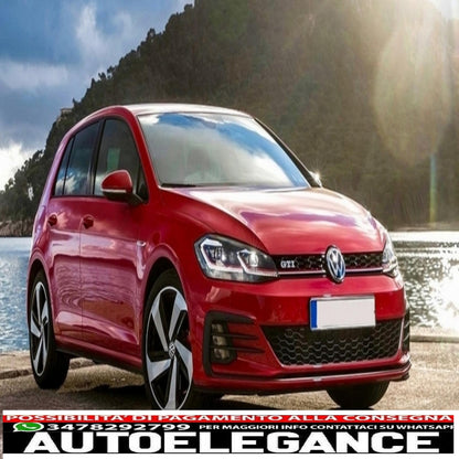 central grille without badge suitable for vw golf 7.5 vii facelift (2017-up) with led headlights dynamic sequential cornering lights bi-xenon gti design 