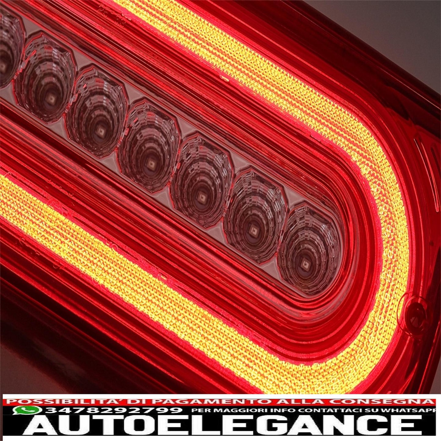 Full LED rear lights suitable for Mercedes G-Class W463 (1989-2015) transparent red