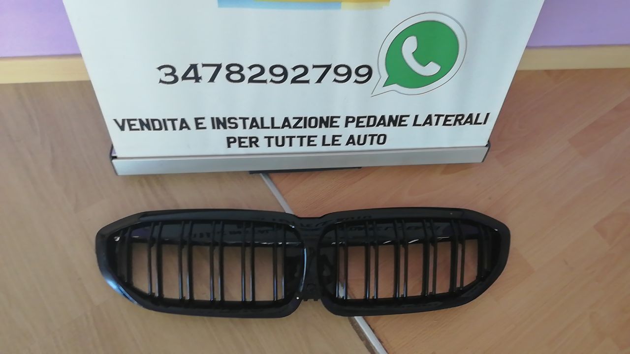 GRIGLIA ADATTA PER BMW SERIE 3 G20 G21 2018-2022 DOPPIA FASCIA LOOK NERO LUCIDO