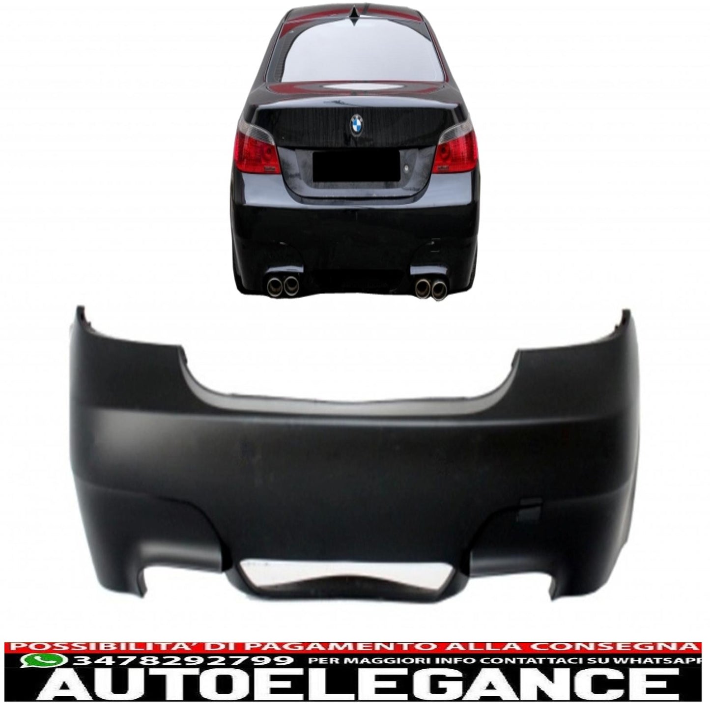 Rear bumper suitable for bmw 5 series e60 (2003-2010) m5 design