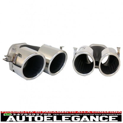 diffusore posteriore con terminali di scarico color argento adatti per mercedes gle w167 suv v167 sport line (2019-up) design gle53