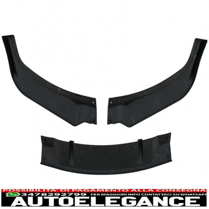 Front bumper additional spoiler suitable for BMW 3 Series E90 E91 Non LCI (2004-2008) Limousine Touring Piano Black 
