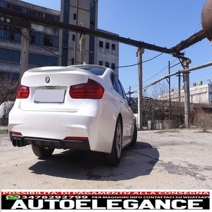 Spoiler paraurti posteriore pianoforte diffusore mantovana nero adatto per BMW Serie 3 F30 F31 (2011-up) Design M-Performance Doppia uscita sinistra