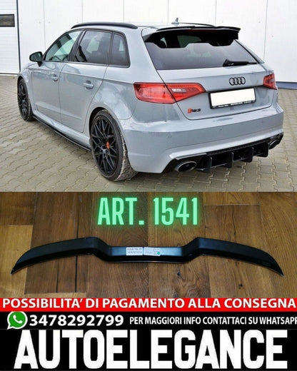 ALA SPOILER TETTO ADATTO PER AUDI A3 8V SPORTBACK 2016-2020 RS3 LOOK NERO LUCIDO