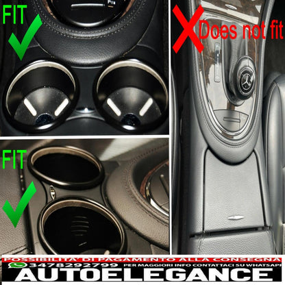 Front double cup holder suitable for mercedes cls c219 w219 (2003-2010) grey 