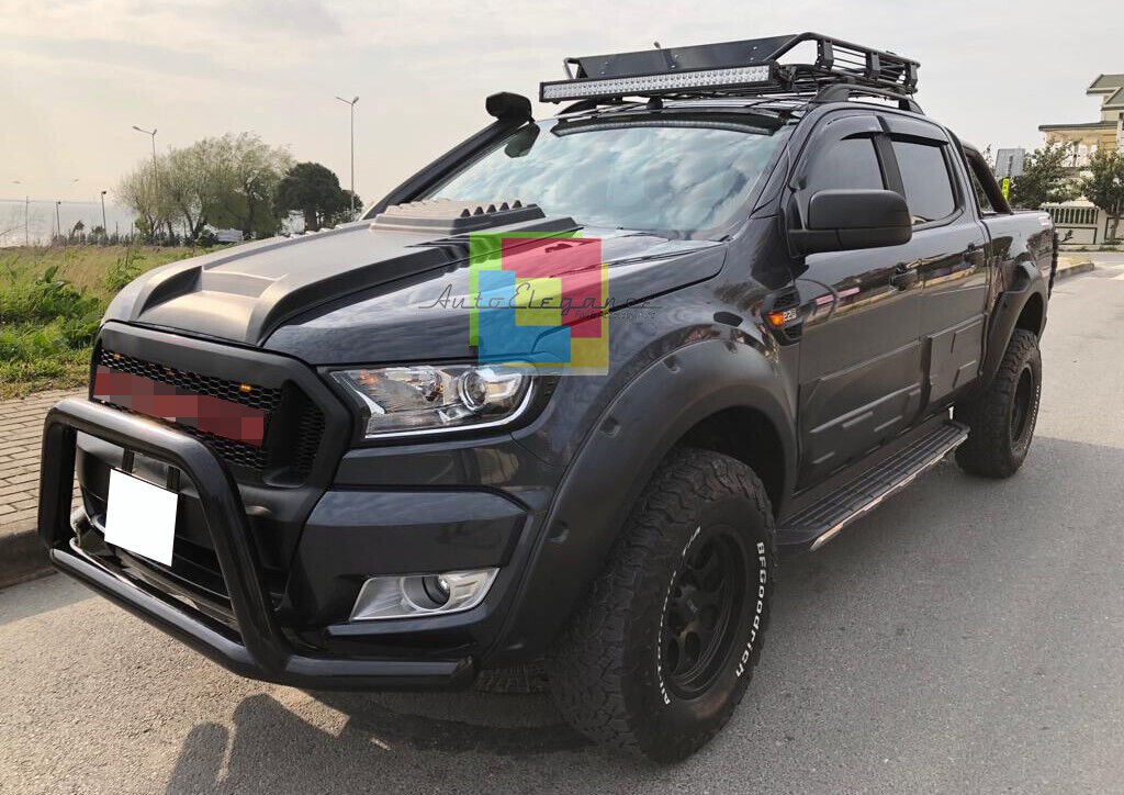 GRILLE SUITABLE FOR FORD RANGER T6 2015-2018 MATT BLACK + LED SPORT LOOK